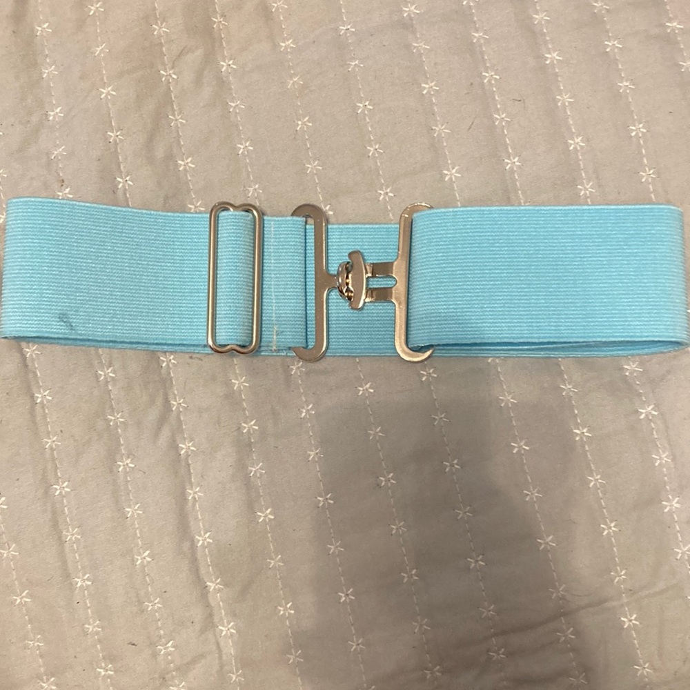 2in blue elastic belt for equestrians